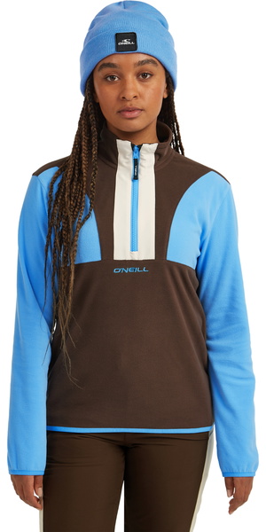 2025 O'Neill Mujer FWC'Cruz Triple Polartec Half-Zip Fleece 1350080 - Blue Poppy Colour Block